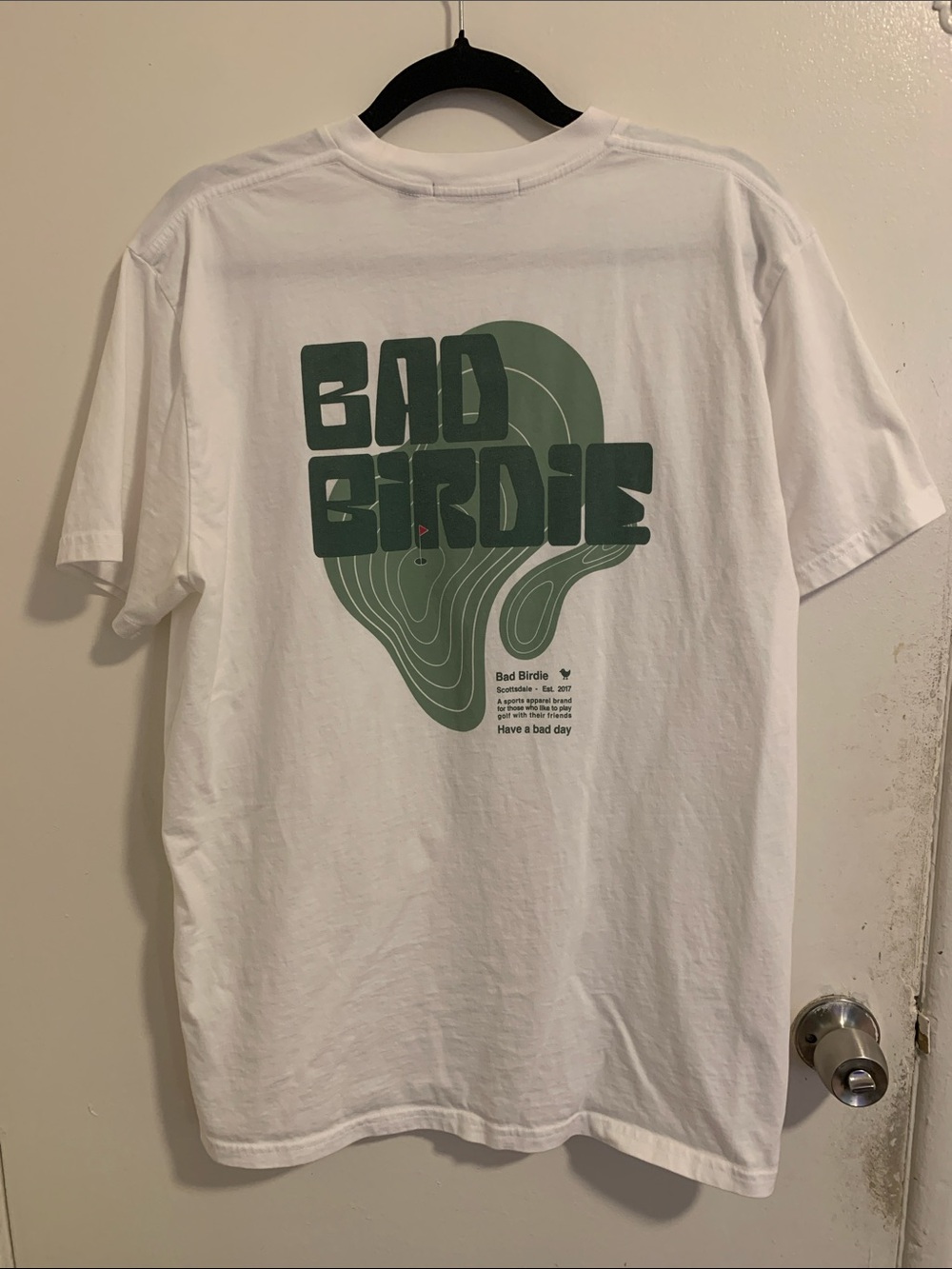Men’s bad Birdie white graphic tee!
